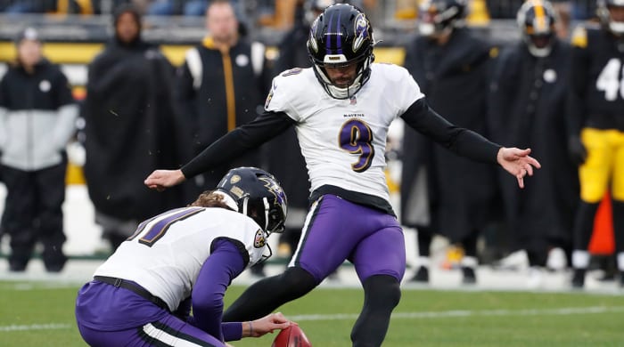 Baltimore Ravens kicker Justin Tucker